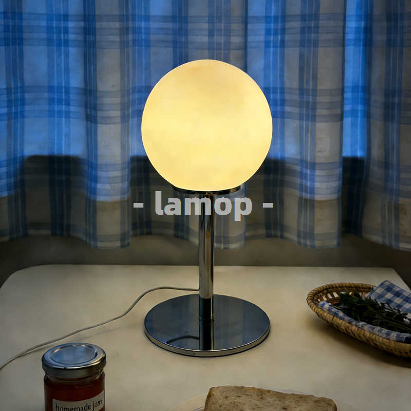 Desk Lamp Led - Lámpara de Mesa con Base Cromada