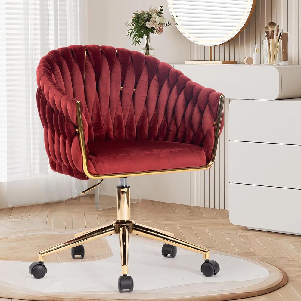 Home Office Or - Silla de oficina de terciopelo, sillas