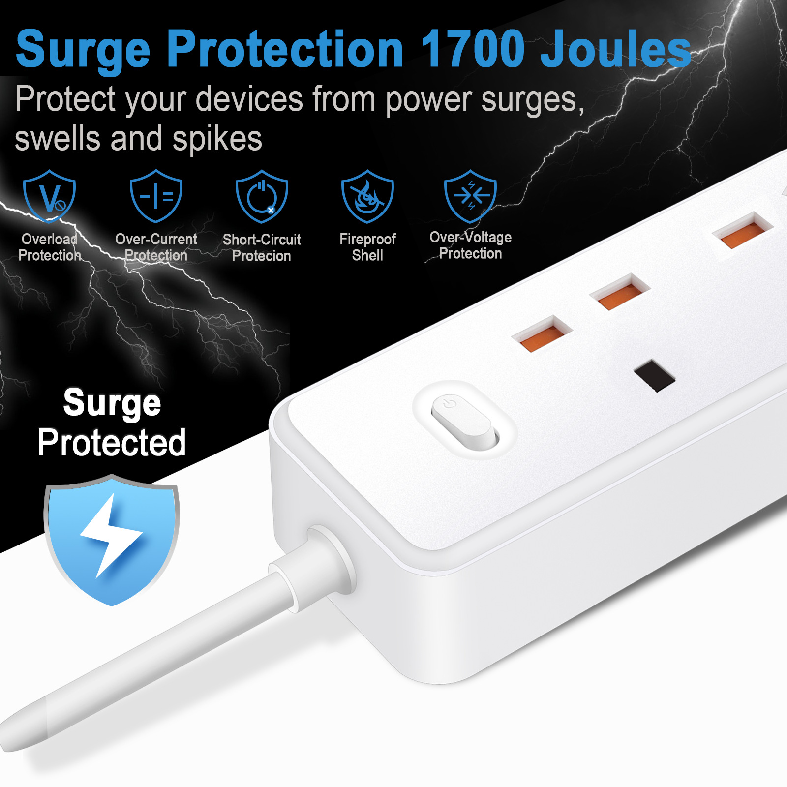 Regleta de alimentación eléctr - Power Strip Desk reseña y precio