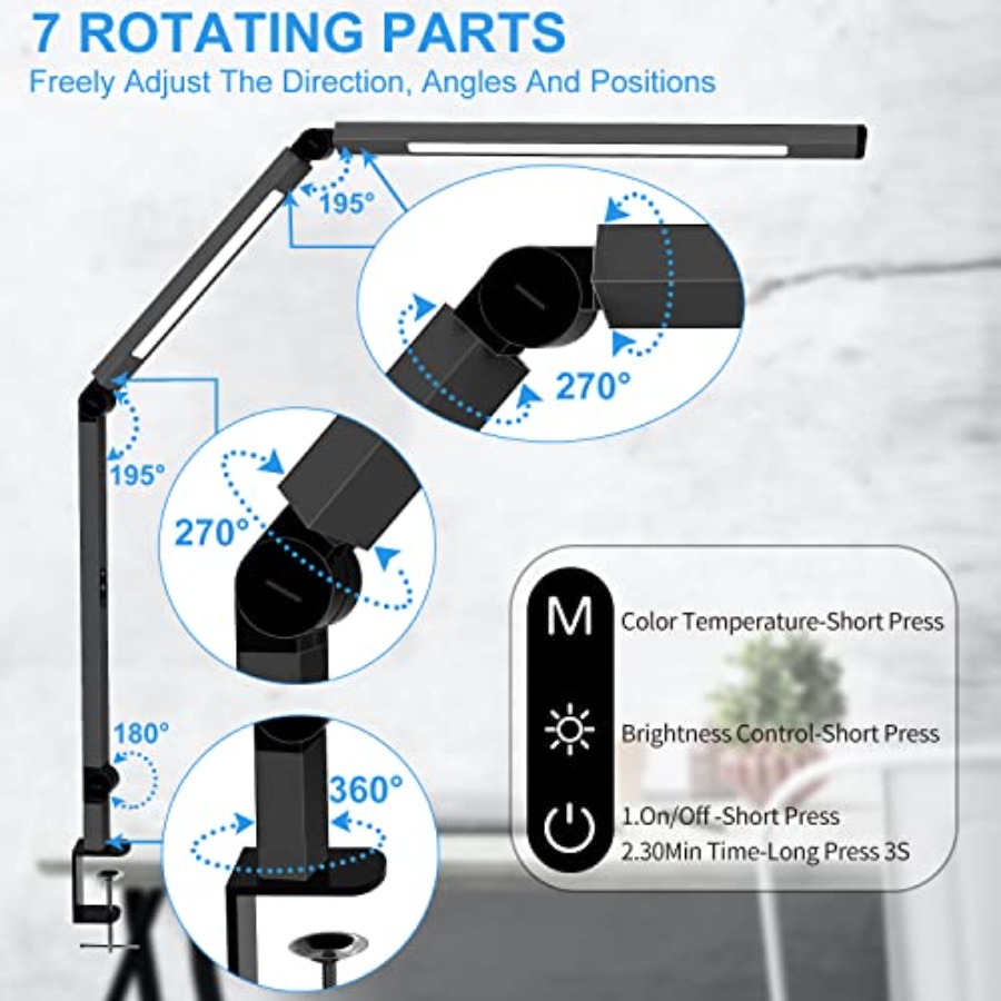 Lámpara de Escritorio LED con  - Desk Lamp Led reseña y precio