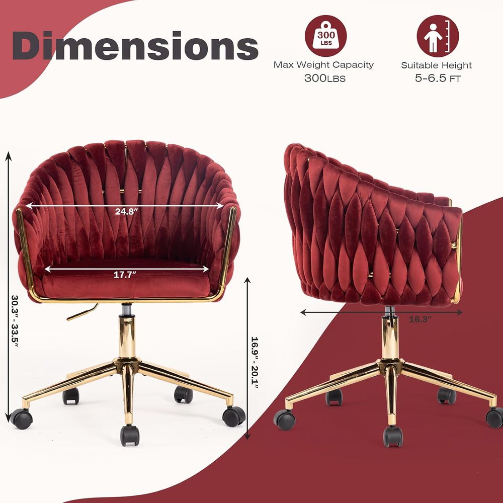 Silla de oficina de terciopelo - Home Office Or reseña y precio