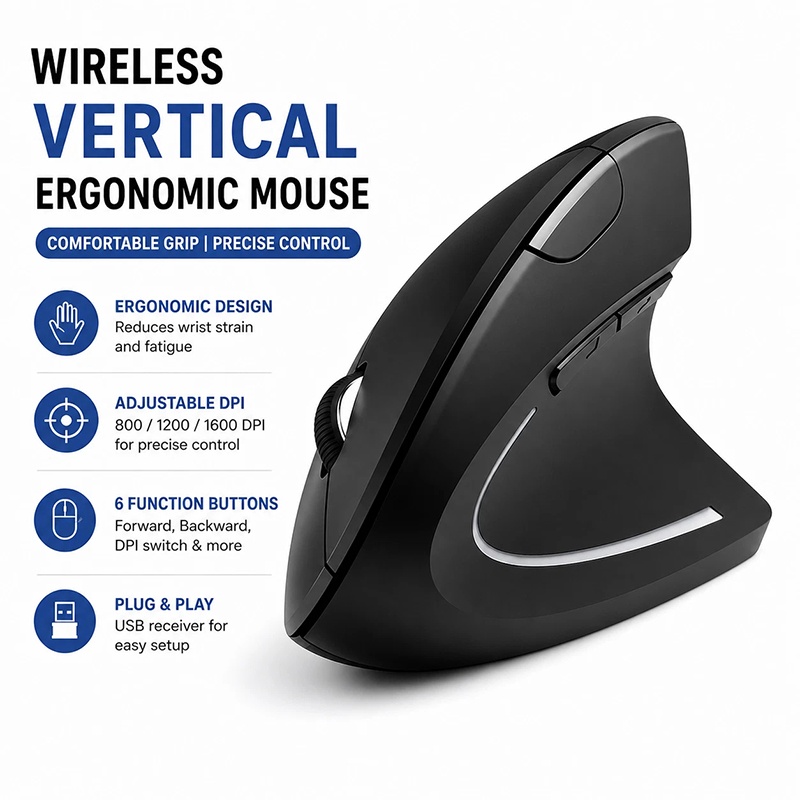 Ratón vertical recargable para - Home Office Gear reseña y precio