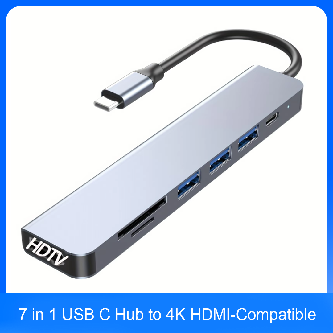 Hub USB C 7 en 1 con HDMI 4K,  - Home Office For Mac reseña y precio