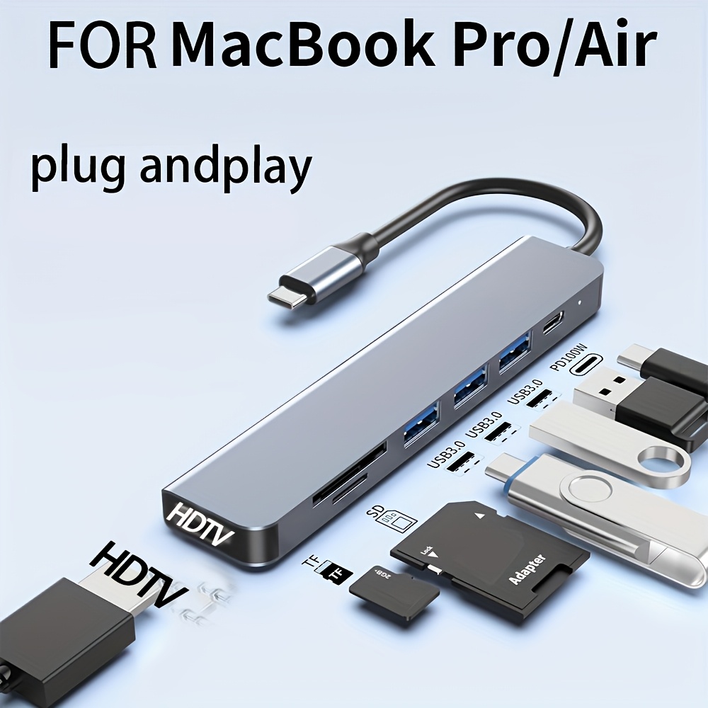 Hub USB C 7 en 1 con HDMI 4K,  - Home Office For Mac reseña y precio