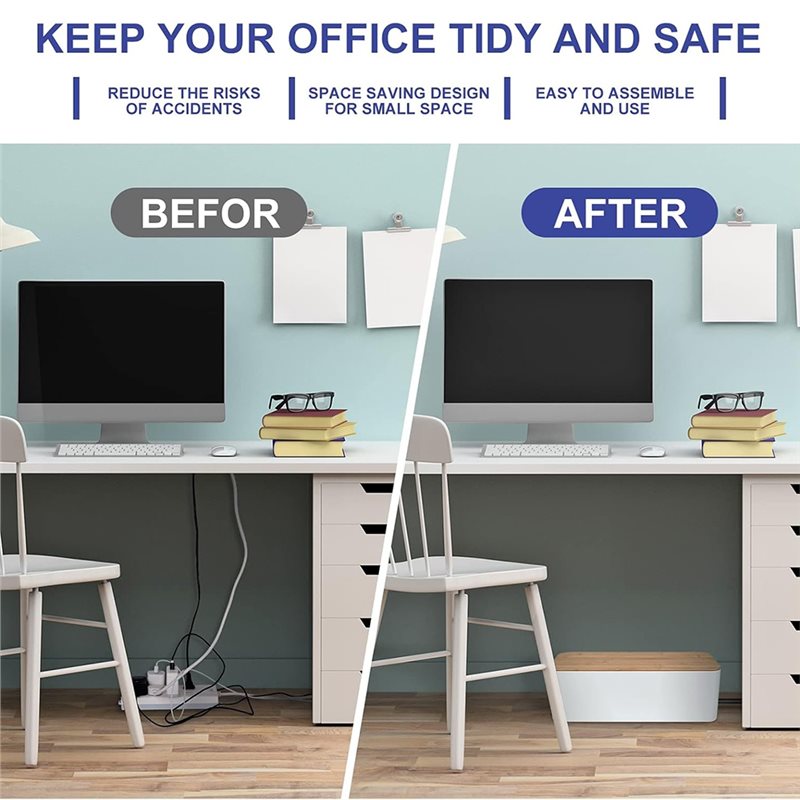 Caja organizadora de cables AB - Power Strip Desk reseña y precio